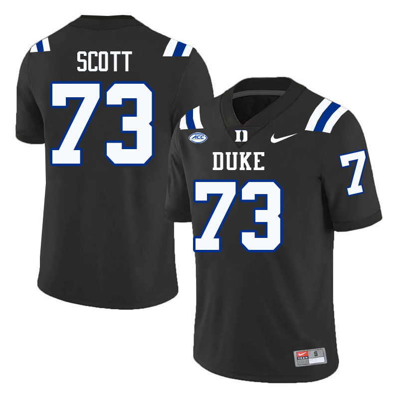 Duke Blue Devils #73 Evan Scott College Football Jersey Stitched-Black